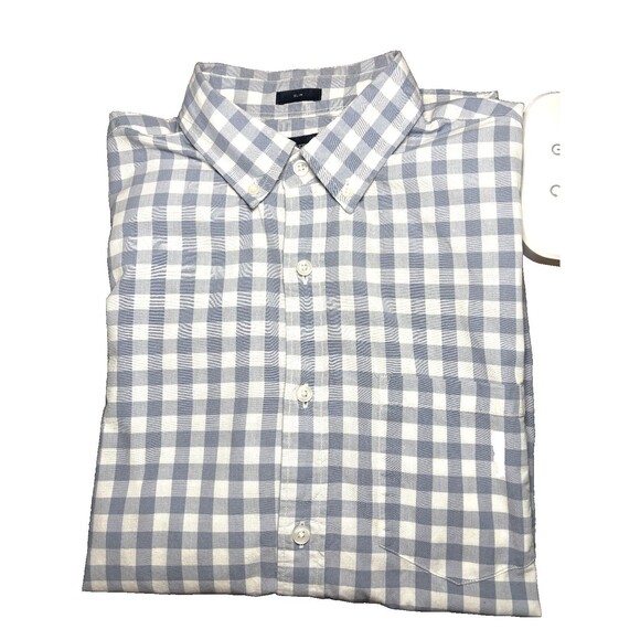 J Crew Slim Fit Shirt Button Up Long Sleeve Mens Medium Blue White Plaid Sz M - Picture 5 of 5